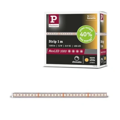 Immagine di Paulmann MaxLED 1000 Erweiterung 71245 Striscia LED con spina 24 V/DC 1 m Bianco caldo pz.