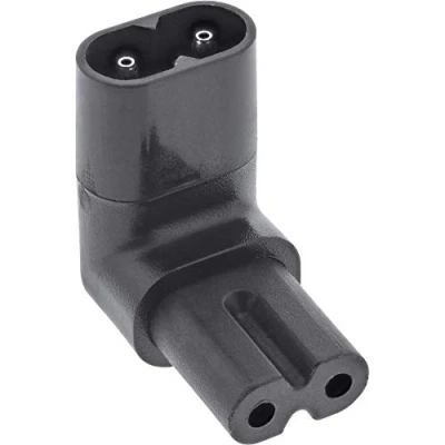 Immagine di InLine® Adattatore di alimentazione IEC 60320 C8 / C7, angolo superiore/inferiore 2 poli.