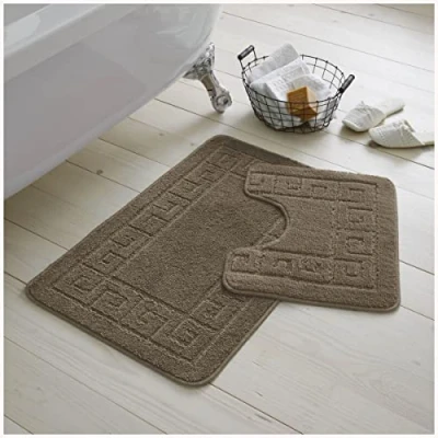 Immagine di T &amp; a Textitles Greco 2 Pezzi Set da Bagno, Mocha
