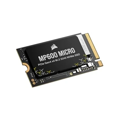 Immagine di Corsair MP600 MICRO 2TB M.2 NVMe PCIe x4 Gen4 SSD 2242 Fino a 7.000 MB/sec in Lettura Sequenziale Compatibile con i Computer Portatili Lenovo Legion Go e Thin 4.0 Nero
