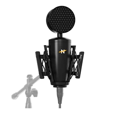 Immagine di NEAT King Bee Ii Microfono a Vero Condensatore con Diaframma Largo Cardioide Include Shock Mount e Filtro Antipop, per Registrazioni Vocali, Podcast, Streaming, Uscita Xlr