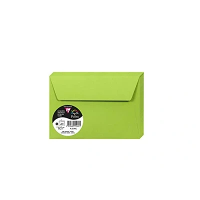 Immagine di Clairefontaine 5546C Pacco da 20 Buste autoadesive Formato C6 11,4x16,2cm 120g/m² Colore verde menta Inviti Eventi e Corrispondenza Gamma Pollen Carta Premium Liscia