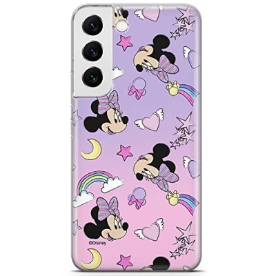 Immagine di Ert Group custodia per cellulare Samsung S22 originale e con licenza ufficiale Disney, modello Minnie 031 adattato in modo ottimale alla forma dello smartphone, TPU