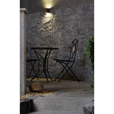 Immagine di SLV Sitra Cube 232537 Lampada da parete per esterno a risparmio energetico, LED (monocolore) GX53 18 W Ruggine (opaco)