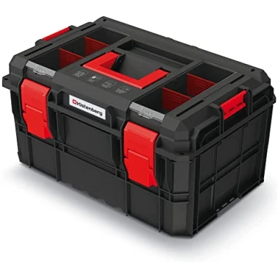 Immagine di Cassetta degli attrezzi in plastica, con divisori, portata fino a 120 kg, modulare x LOG 546 380 307 mm