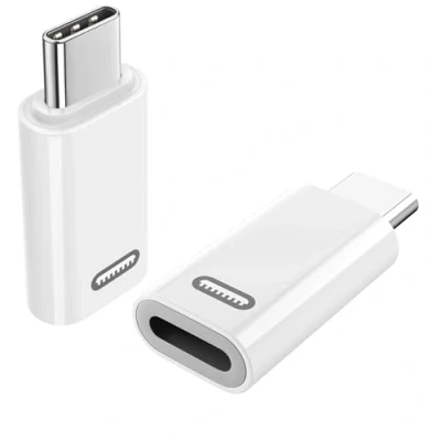 Immagine di TiMOVO 2 Pezzi Adattatore da Lightning Femmina a USB C Maschio, con Caricatore PD Veloce 35W e Trasferimento Dati per iPhone 15/16/Pro/Pro Max/Plus, iPad PRO/Air