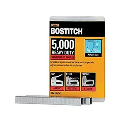 Immagine di Bostitch BTA706 5 C Heavy Duty Construction Staples, 3/8 x 2/12,7 cm, 5000 pack