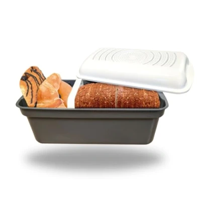 Immagine di STARLYF Bread Magic Bane conserva pane e dolci, traspirante, croissant, panini, fette, baguette, sempre fresco. Grande capacità per tutta la famiglia (32 x 17,5 15 cm)