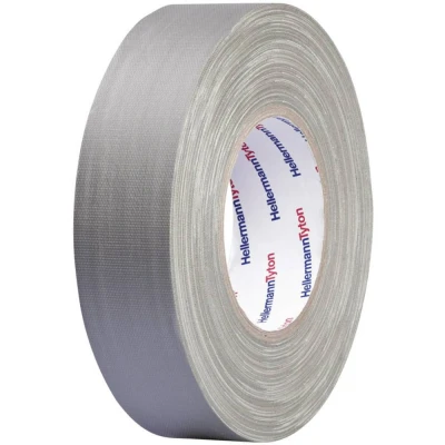 Immagine di Nastro telato HelaTape TEX (L x L) 50 m 19 mm Grigio Tessuto in cotone e poliestere HTAPE GY 19x50 HellermannTyton Contenuto: 1 pz.