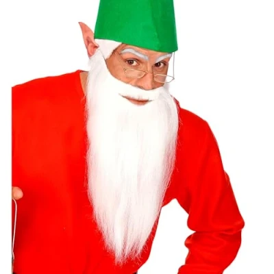 Immagine di WIDMANN 01528 Barba Lunga con Baffi, Adulto Uomo, Favole, Fiabe, Carnevale, Feste A Tema, Colore Bianco