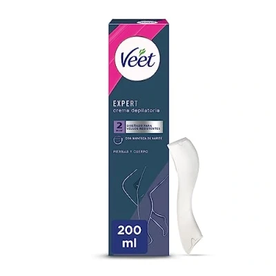 Immagine di Veet Expert Crema Depilatoria Donna per Corpo e Gambe, con Mateca di Karite, 200 ml