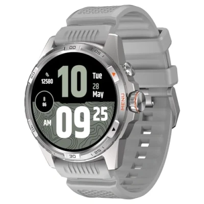Immagine di Ticwatch Atlas Smartwatch Android Wear OS 90 ore di batteria 110+ modalità allenamento Mappa termica Rilevamento cadute Health Fitness Tracker 5ATM Bussola GPS Solo Compatibile Grigio
