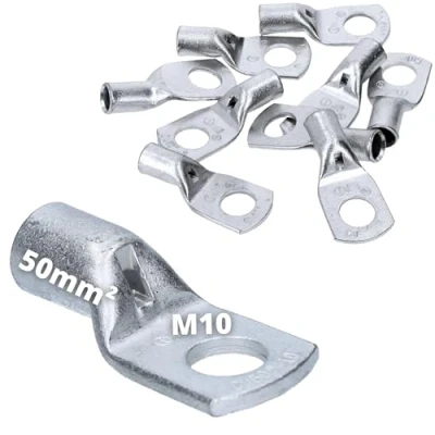 Immagine di 10 pezzi Cembre A10 M10 capicorda 50 mm² non isolati in rame stagnato