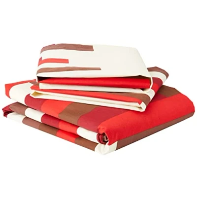 Immagine di GC GAVENO CAVAILIA cavalia Blocks, Set Copripiumino Stampato, Cream/Red (200 x 200cm)