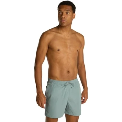 Immagine di Calvin Klein Swimwear Medium Drawstring Shorts da mare, Uomo, Taglia: Small, Lead