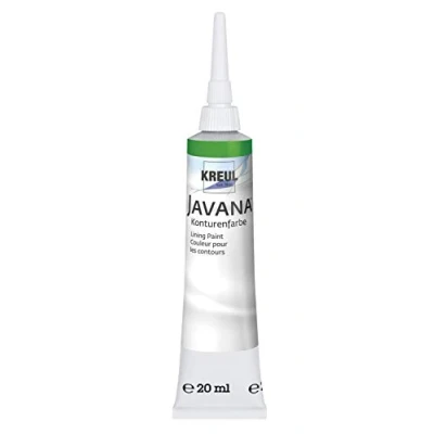 Immagine di Kreul 815920 Vernice per contorni Pittura su Seta Javana, Tubo ugello a spruzzo fine, Verde, Colore Green, 20 ml,
