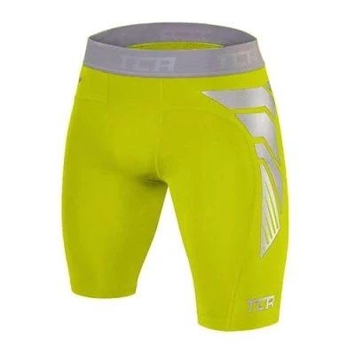 Immagine di TCA Shorts Carbonforce Termici a Compressione per Ragazzo e Uomo Verde Acceso, XL
