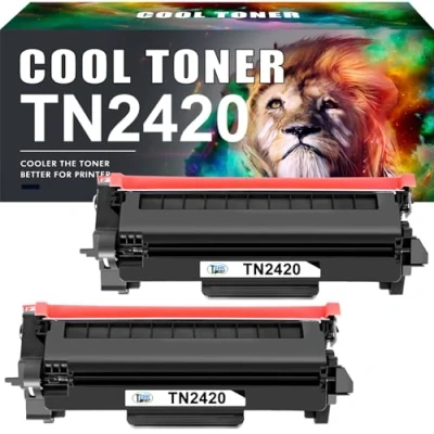 Immagine di Cool Toner TN2420 Compatibile Cartuccia di Sostituzione per Brother MFC L2710DW L2710DN L2750DW HL L2350DW DCP L2510D L2530DW TN 2420 TN2410 Nero 2 Pack
