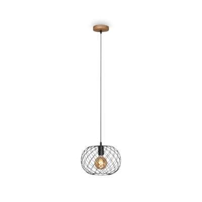 Immagine di Briloner lampada a sospensione in legno, retrò, 1 luce, E27 max. 40 Watt, da sala pranzo
