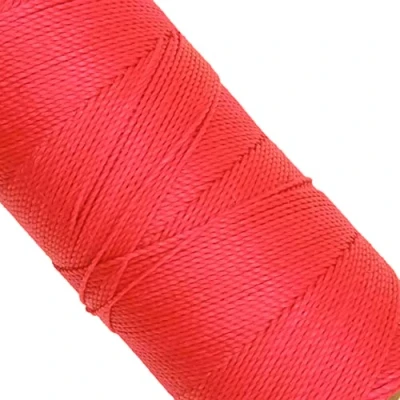 Immagine di Linhasita, rocchetto di filo cerato, Linhasita 100 g, 170 m, 1 mm spessore, in poliestere, macramè, 30 colori. metros / gr Rosa fosforescente