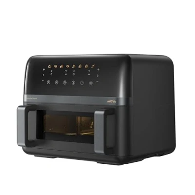 Immagine di Friggitrice ad aria Mova AeroChef FD20 Pro: vano doppio da 9 L, SyncFinish, 2.700 W, croccantezza rapida, riscaldamento 40 230C, circolazione termica, interno in metallo, 7 preimpostazioni