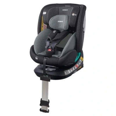 Immagine di XOMAX G409 Seggiolino girevole a 360, base ISOFIX I con crescita, 0 36 kg, 12 anni, gruppo 0+/1/2/3, cintura 5 punti, 3 rivestimento lavabile ECE R129