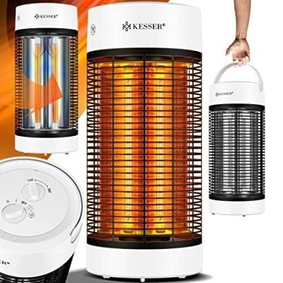 Immagine di KESSER® riscaldatore a infrarossi, Riscaldamento Risparmio energetico, 1200 Watt, Interno con Oscillazione 360, Elettrico IP55