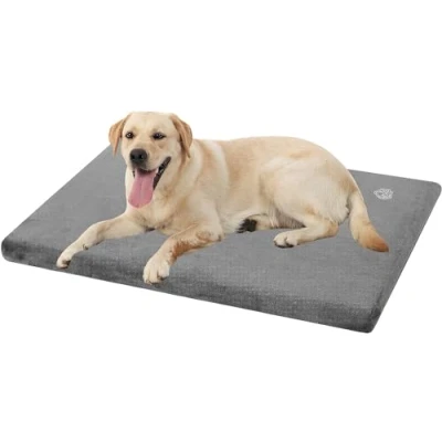 Immagine di EMPSIGN Cuscino per Cane Impermeabile, Materassino Cani con Rivestimento Sfoderabile e Lavabile, Lettino Adatto a di Taglia Grande, 104x71x7.6cm, Grigio