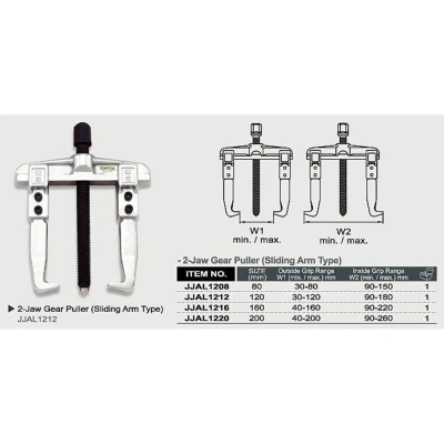 Immagine di Estrattore a due bracci TOPTUL 80 mm (interno 30 mm, esterno 90 150 mm)