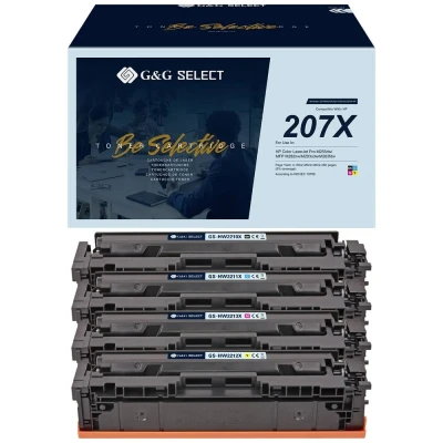 Immagine di G&amp;G Toner sostituisce HP 207X Compatibile Imballo multiplo Nero, Ciano, Magenta, Giallo W2210X(207X)/W2211X(207X)/W2213X(207X)/W2212X(207X) GS H207X 4P