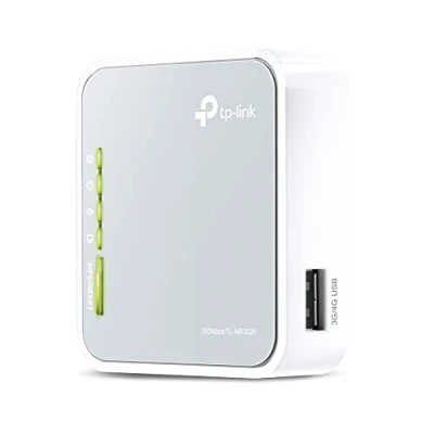 Immagine di Tp Link Tl Mr3020 3G/4G Router Wi Fi Portatile Wireless 300Mbps, Porta Usb 2.0, Bianco, ‎7.37 x 2.29 6.6 cm, 60 grammi