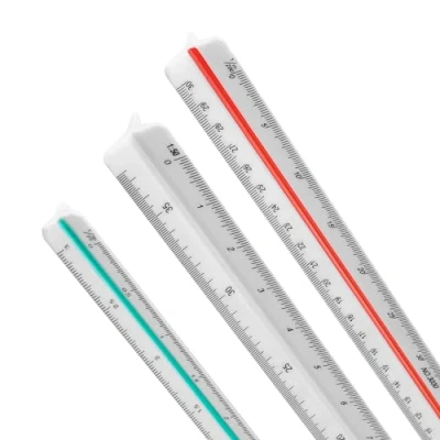 Immagine di SPRHR Righello Triangolare, 3 Pezzi per Architetti, 30 CM, Scalimetro, 1/100 1/200 1/250 1/300 1/400 1/500, Adatto Insegnanti e Studenti