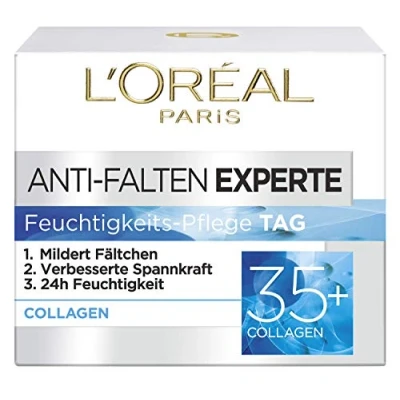Immagine di L&#039;Oréal Paris Idratante per il viso, crema nutriente anti invecchiamento con biosfere, ammorbidisce le rughe e idrata 24H, esperto 35+, 1 x 50 ml