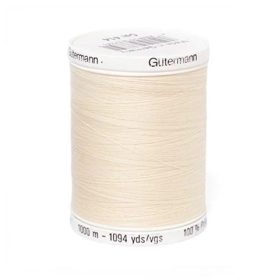 Immagine di Gütermann, Filo da Cucito in Poliestere, 1000 m, Color Crema (0414), 5.5 x 4 cm, unità