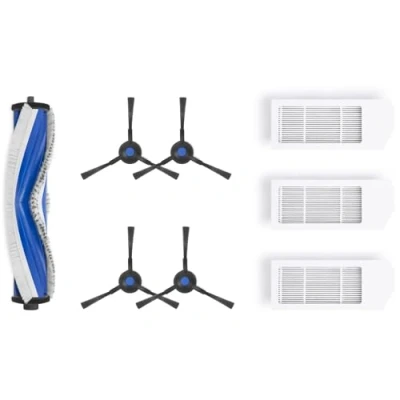Immagine di ECOVACS Kit di ricambio standard per aspirapolvere robot Deebot N20/N20 PRO/N20 PLUS/N20 PRO PLUS, 1 spazzola principale antigroviglio, 4 spazzole laterali, 3 filtri antibatterici, accessori originali
