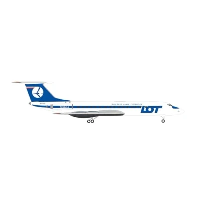 Immagine di Herpa modello di aereo LOT Polish Airlines Tupolev TU 134A SP LHG in scala 1:500 aereo, pezzo da collezione, miniatura deco, statuetta senza supporto metallo