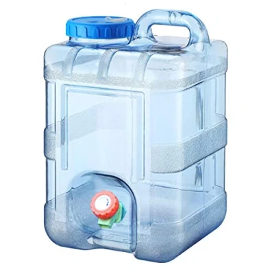 Immagine di Contenitore Per Acqua Da 10 Litri Dispenser Tavolo Con Rubinetto, In Plastica Uso Alimentare Serbatoio Portatile Potabile Campeggio, Escursionismo