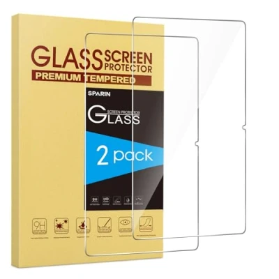 Immagine di SPARIN Pellicola per Samsung Galaxy Tab S10 Plus/ S9 FE S7 5G / S8 Plus da 12,4 Pollici, Vetro Temperato con Durezza 9H, 2 Pezzi