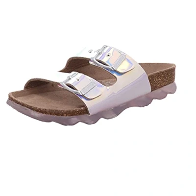 Immagine di superfit Fussbettpantoffel, Slip On Bambina, Iridescente 1010, 24 EU