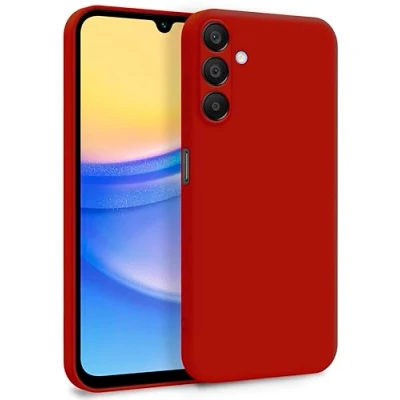Immagine di MyGadget Cover per Samsung Galaxy A15 5G Custodia in Silicone Morbido a Doppio Strato Case con Protezione Fotocamera &amp; Fodera Interna Antigraffio Rosso