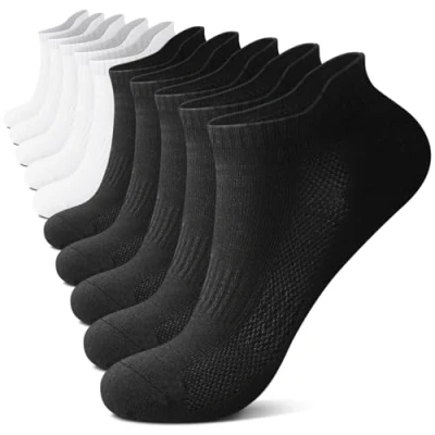 Immagine di FALARY Calzini Da Ginnastica Donna Corti Uomo Sportivi Traspiranti In Cotone Corsa Anti Sudore Per Esterni Nero x 5 + Bianco 5,39 42,10 Paia