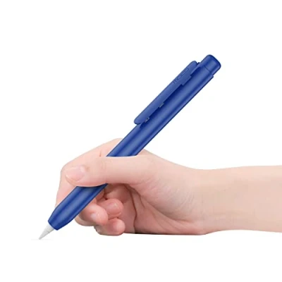 Immagine di MoKo Custodia Protettiva Compatibile con Apple Pencil 1a Gen., Cover Retrattile Cappuccio per Pennino, Nuovo iPad 10 2022/iPad 9/8/7 2021/2020/2019/iPad Mini 5, Blu Marino