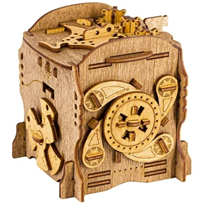 Immagine di iDventure Cluebox Nautilus del Capitano Nemo Escape Room gioco in legno Scatola rompicapo a Labirinto regalo fidanzato puzzle 3D per lui