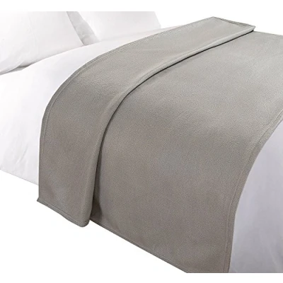 Immagine di Tony&#039;s Textiles Morbidissima Coperta in Pile per Divano/Poltrona Grigio