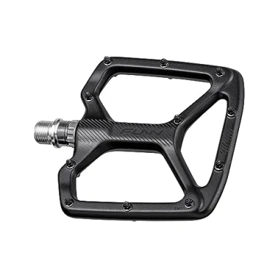 Immagine di Funn Python Pedali Piatto per Bicicletta con Ampia Piattaforma BMX/MTB Mountain Bike, Asse CrMo da 9/16 pollici (Nero)