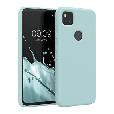 Immagine di kwmobile Custodia Compatibile con Google Pixel 4a Cover Back Case per Smartphone in Silicone TPU Protezione Gommata menta