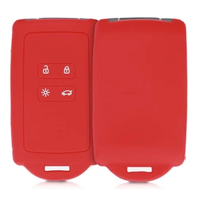 Immagine di kwmobile Custodia Compatibile con Renault 4 tasti Smart Key (solo Keyless Go) Cover Chiavi Auto Protezione Copri Telecomando Chiave Copertura rosso
