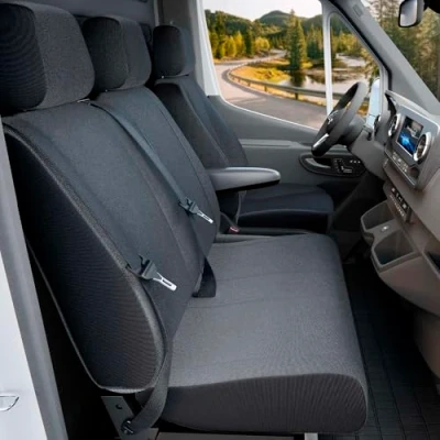 Immagine di Walser Transporter coprisedili per Auto in Tessuto Compatibile con VW T5, 1 Sedile Anteriore Singolo (con bracciolo)