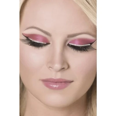 Immagine di Smiffys Ciglia con strass, colore: Nero / Argento