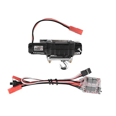 Immagine di RC Car Winch, 1/10 Verricello cingolato automatico cablato Sistema di controllo Set argano simulato Giocattolo adatto per auto fuoristrada